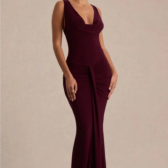 Club L London Dresses & Skirts - Club L London Burgundy Maxi Dress